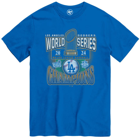'47 MLB Los Angeles Dodgers 2024 World Series Franklin T Shirt - Blue