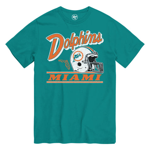 '47 NFL Miami Dolphins Fly By T Shirt - Teal
