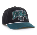 '47 NFL Philadelphia Eagles Palmero Hitch RF Adjustable Snapback Hat - Black / Green