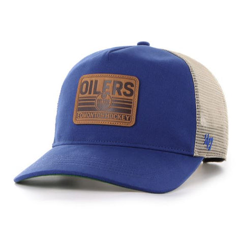 '47 NHL Edmonton Oilers Squamish Hitch Mesh Snapback Hat - Blue