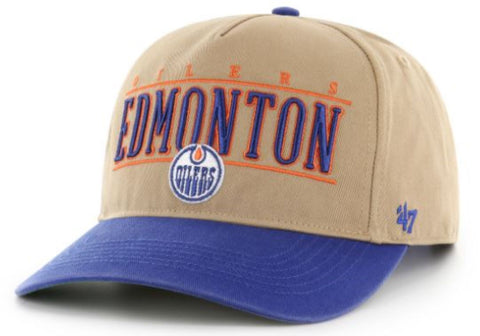 47 NHL Edmonton Oilers City Line Hitch Adjustable Snapback Hat - Khaki