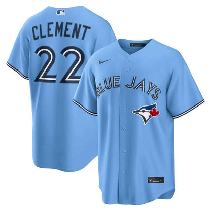 Nike Mens MLB Toronto Blue Jays Ernie Clement #22 Replica Jersey - Powder Blue