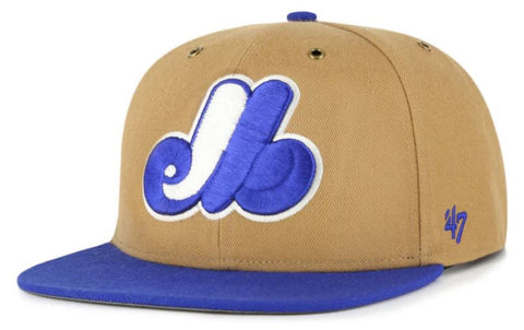 '47 Captain MLB Montreal Expos Cooperstown Workshop Snapback Hat - Brown/Blue