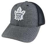 American Needle NHL Toronto Maple Leafs Heather Poly Stretch Mesh Hat - Grey/Black