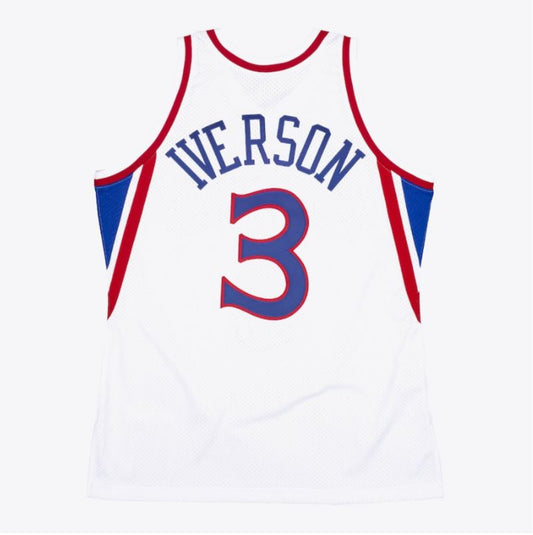 Mitchell & Ness Men's NBA Allen Iverson Philadelphia 76ers 1996/97 AUTHENTIC Jersey - White