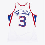 Mitchell & Ness Men's NBA Allen Iverson Philadelphia 76ers 1996/97 AUTHENTIC Jersey - White