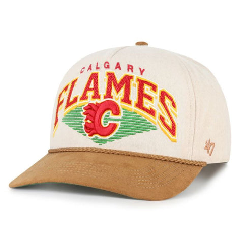 47 NHL Calgary Flames Pomona Wool Rope Hitch Adjustable Hat - Beige