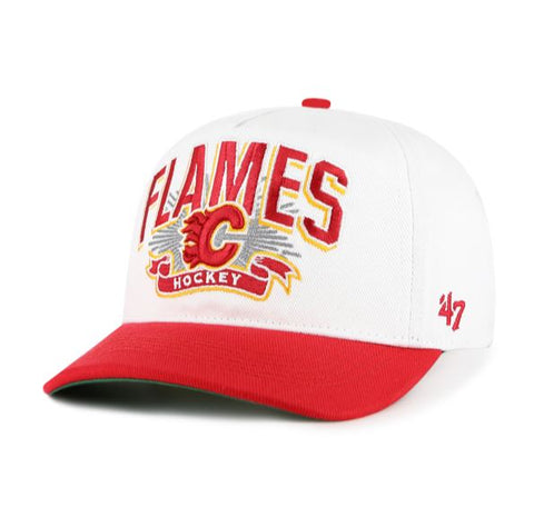 '47 NHL Calgary Flames Prime Play Hitch RF Adjustable Snapback Hat - White