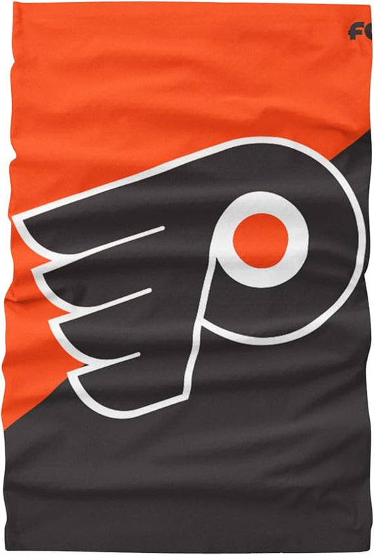 FOCO NHL Philadelphia Flyers Big Logo Gaiter Scarf - Orange/Black