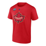 Fanatics Men's Nathan MacKinnon #29 Canada NHL 4 Nations Face-Off Authentic Stack Name & Number Tee - Red