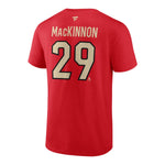 Fanatics Men's Nathan MacKinnon #29 Canada NHL 4 Nations Face-Off Authentic Stack Name & Number Tee - Red