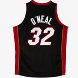Mitchell & Ness Men's NBA Shaquille O'Neal Miami Heat 2006 FINALS AUTHENTIC Jersey - Black