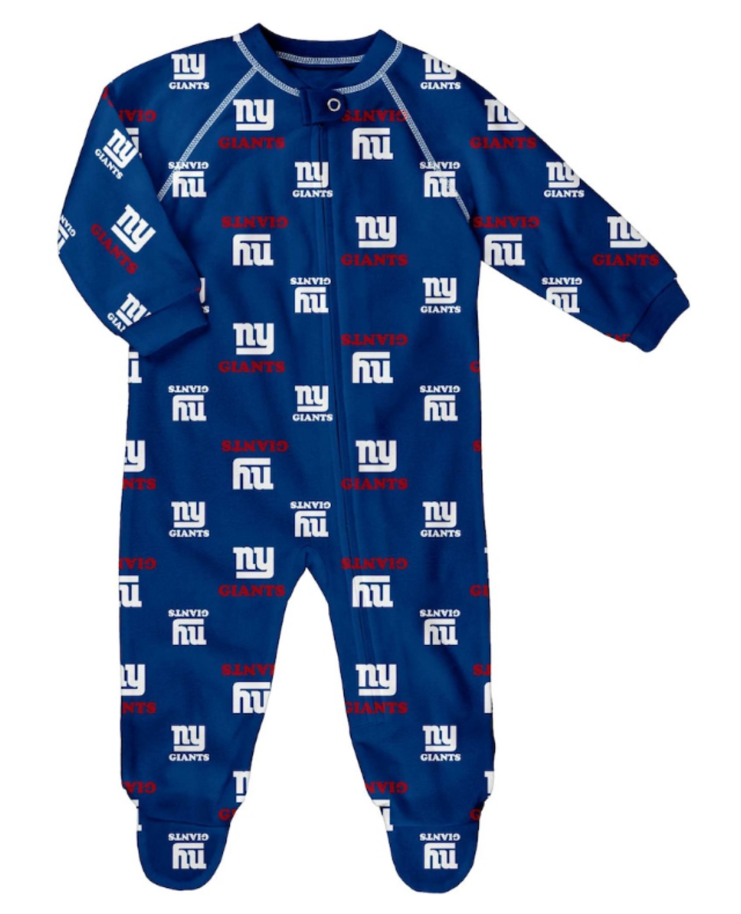 Outerstuff Infant NFL Football Allover Print Raglan Full-Zip Sleepers