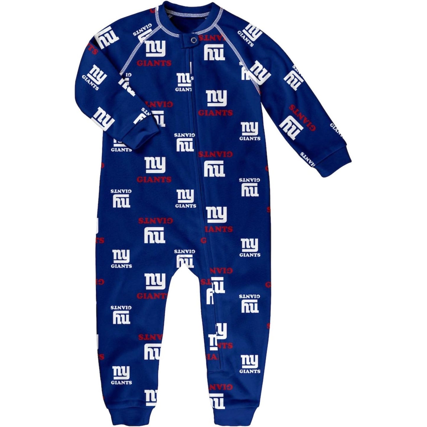 Outerstuff Toddler NFL Football Allover Print Raglan Full-Zip Open Toed Sleepers