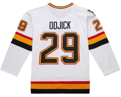 Mitchell & Ness NHL Gino Odjick Vancouver Canucks 1994/95 25th Anniversary Power Play Jersey- White