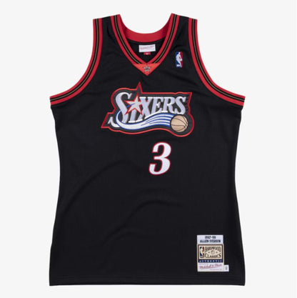 Mitchell & Ness Men's NBA Allen Iverson Philadelphia 76ers 1997/98 AUTHENTIC Jersey - Black