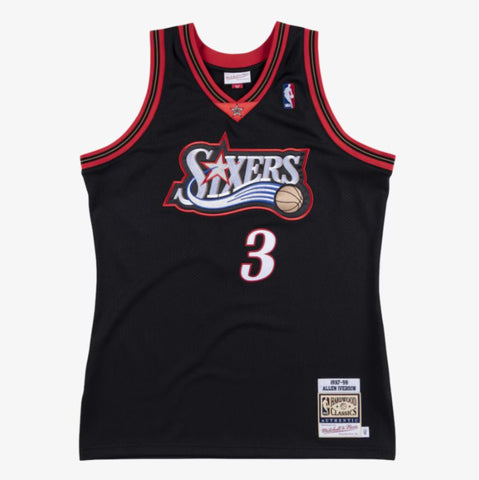Mitchell & Ness Men's NBA Allen Iverson Philadelphia 76ers 1997/98 AUTHENTIC Jersey - Black