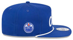 New Era The Golfer NHL Edmonton Oilers Team Text Adjustable Snapback Hat - Blue