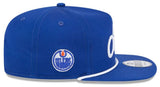 New Era The Golfer NHL Edmonton Oilers Team Text Adjustable Snapback Hat - Blue
