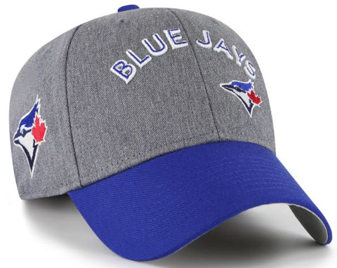 '47 MVP MLB Toronto Blue Jays Granite Script Two Tone Adjustable Snapback Hat - Grey/Blue