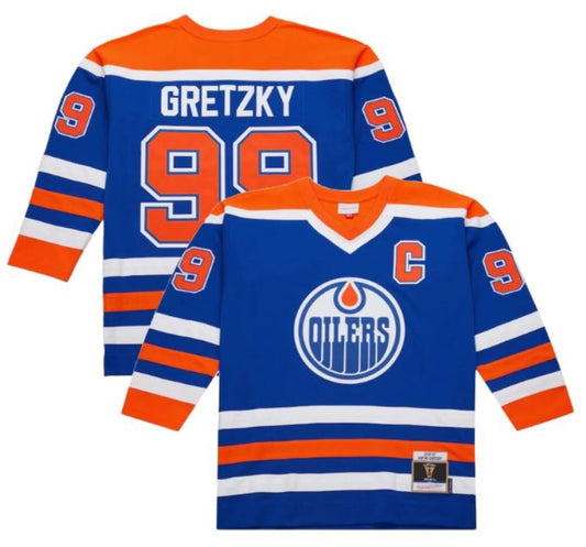 Mitchell & Ness NHL Edmonton Oilers Wayne Gretzky Vintage 1986-87 Power Play Jersey - Blue/Orange