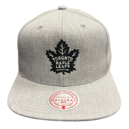 Mitchell & Ness NHL Toronto Maple Leafs Original Fit Adjustable Snapback Hat - Grey