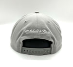Mitchell & Ness NHL Edmonton Oilers Evergreen Logo Sidepatch Adjustable Snapback Hat – Grey