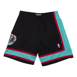 Vancouver Grizzlies Mitchell & Ness 2001-02 Hardwood Classics Swingman Shorts - Black and Teal