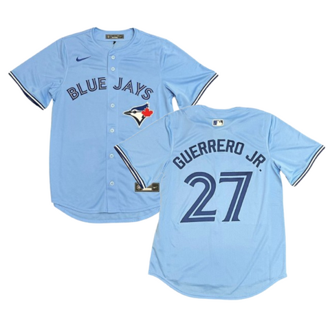 Nike Men's MLB Toronto Blue Jays Guerrero #27 Alternate Limited Powder Blue Jersey - Stitched Letters