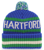 '47 NHL Hartford Whalers Bering Cuff Knit Beanie - Blue/Green