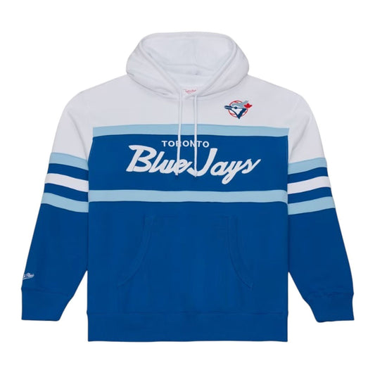 Mitchell & Ness MLB Toronto Blue Jays Team Head Coach Pullover Hoodie - Blue