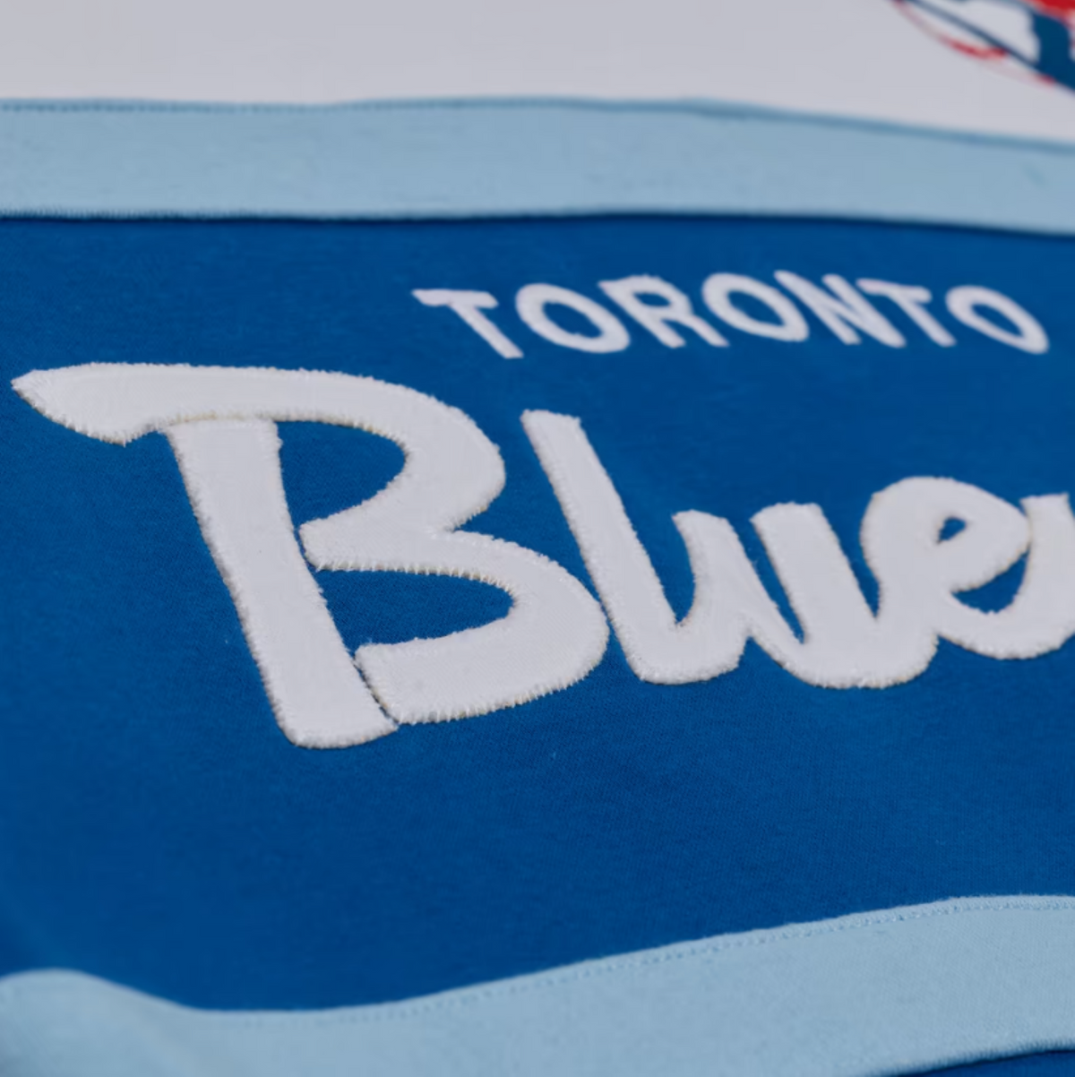 Mitchell & Ness MLB Toronto Blue Jays Team Head Coach Pullover Hoodie - Blue
