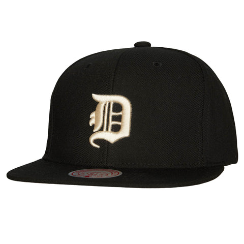 Detroit Tigers MLB Mitchell & Ness Team Classic Snapback Coop - Black