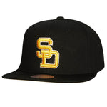 San Diego Padres MLB Mitchell & Ness Team Classic Snapback Coop - Black