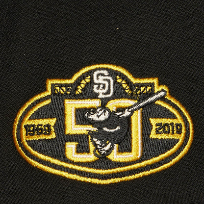 San Diego Padres MLB Mitchell & Ness Team Classic Snapback Coop - Black