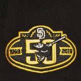 San Diego Padres MLB Mitchell & Ness Team Classic Snapback Coop - Black