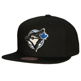 Toronto Blue Jays MLB Mitchell & Ness Team Classic Snapback Coop - Black