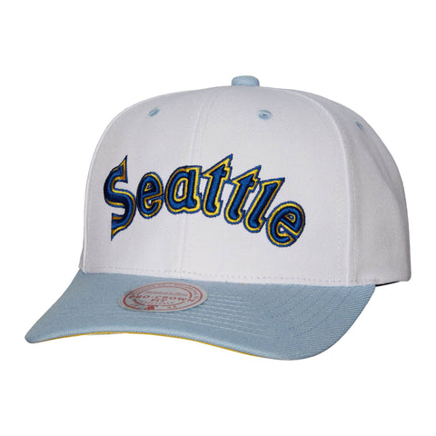 Seattle Mariners MLB Mitchell & Ness Evergreen Pro Snapback Coop - White