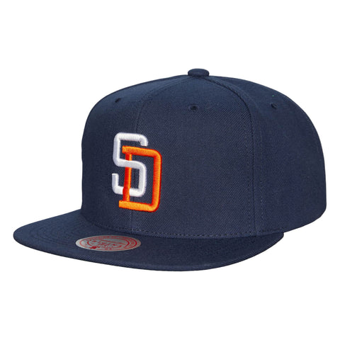 San Diego Padres MLB Mitchell & Ness Evergreen Snapback Coop - Navy