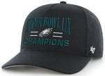'47 Hitch RF NFL Philadelphia Eagles Super Bowl LIX Champions Adjustable Snapback Hat - Black