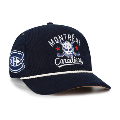 '47 Hitch NHL Montreal HPD Corduroy Adjustable Snapback Hat - Navy
