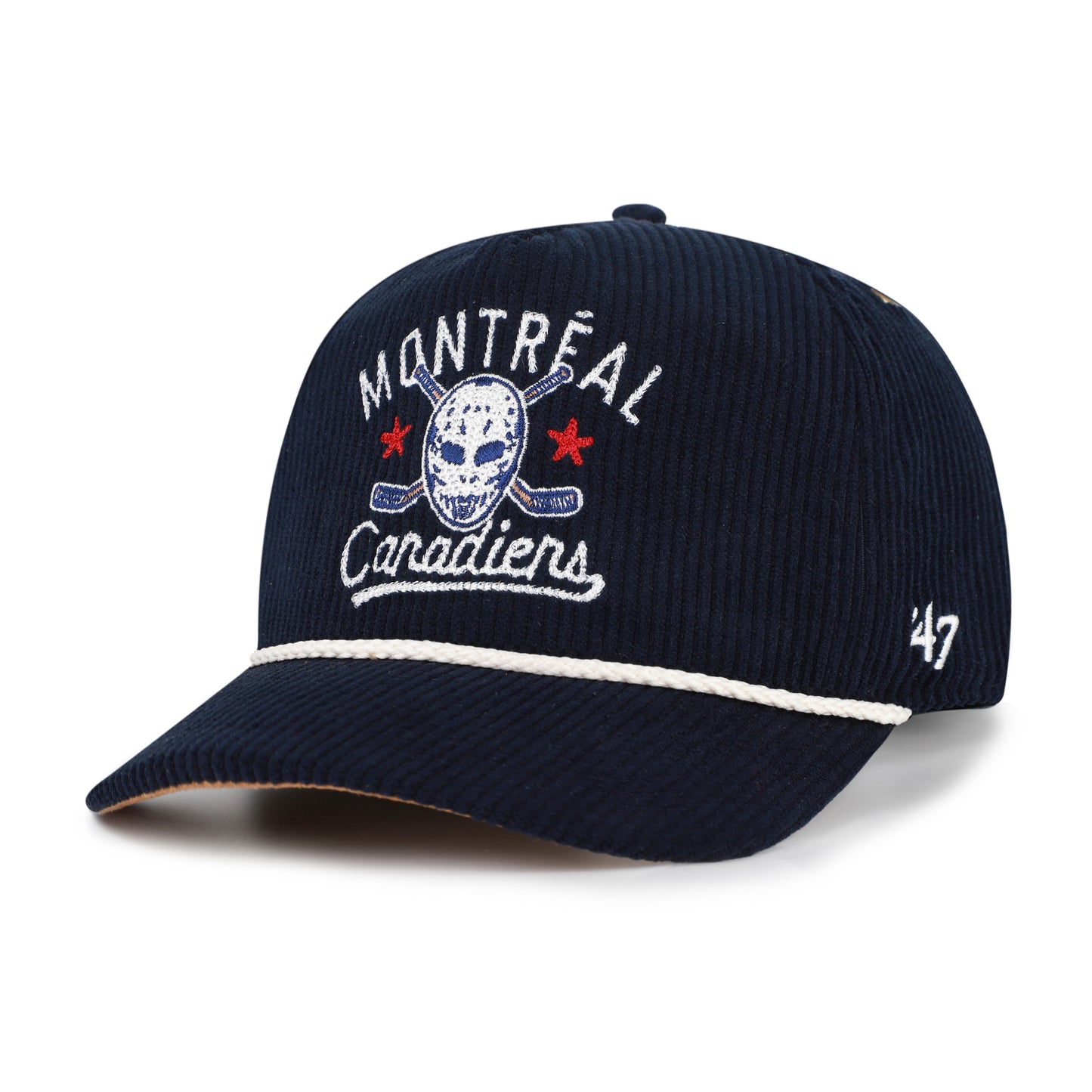 '47 Hitch NHL Montreal HPD Corduroy Adjustable Snapback Hat - Navy