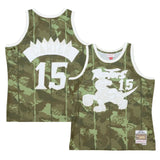 Men's Toronto Raptors 1998-99 Vince Carter #15 Green Camo Mitchell & Ness Swingman Player Jersey