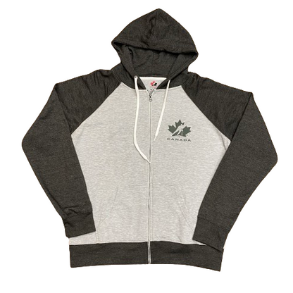 Team Canada Men's Grey Zip-Up Hoodie