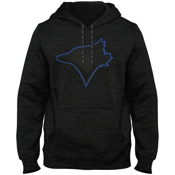 Toronto Blue Jays MLB Poly Express Twill Logo Hoodie - Black