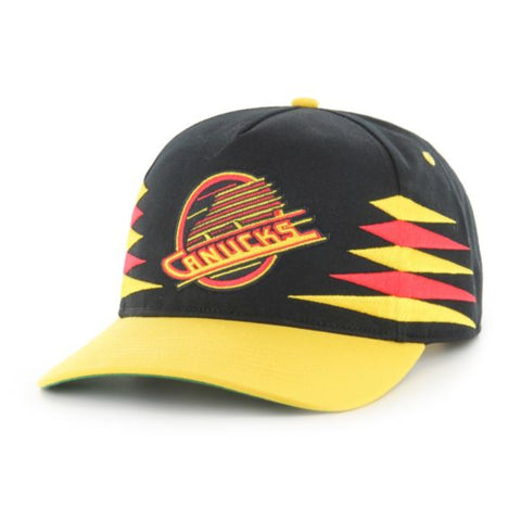 '47 NHL Hitch Vancouver Canucks Diamond Cut Snapback Hat - Black/Yellow