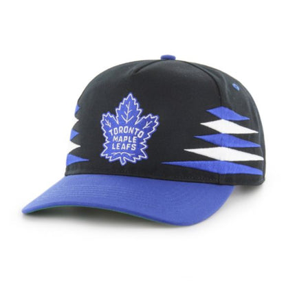 '47 NHL Toronto Maple Leafs Diamond Cut Hitch Snapback Hat - Black/Blue