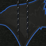 Toronto Blue Jays MLB Poly Express Twill Logo Hoodie - Black Melange - Back in Black