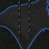 Toronto Blue Jays MLB Poly Express Twill Logo Hoodie - Black Melange - Back in Black