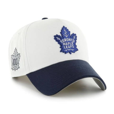 ’47 Brand Toronto Maple Leafs White Out Sure Shot MVP DT Adjustable Hat